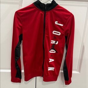 Jordan Kids Red and Black Zip-Up Hoodie